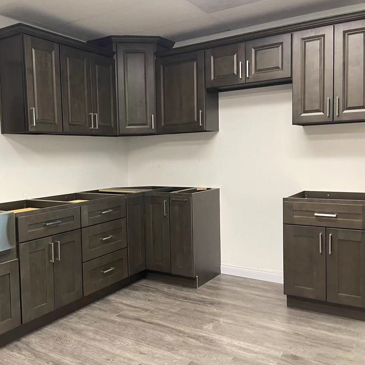 charcoal gray kitchen cabinets